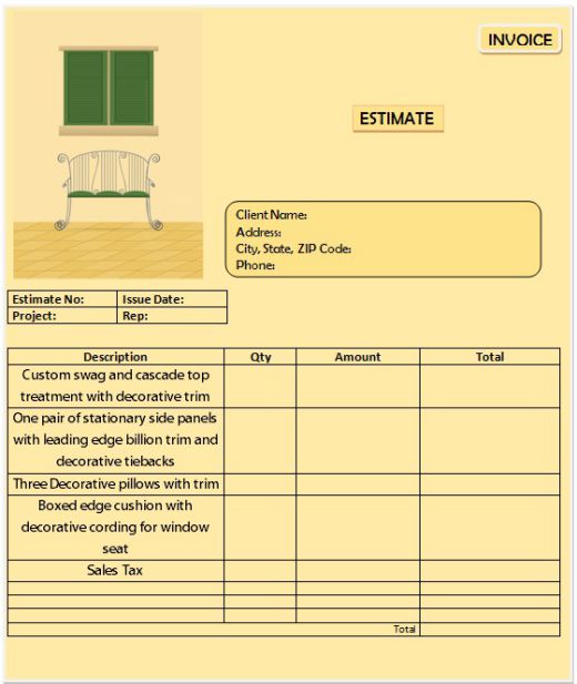 Home Remodeling Invoice Template