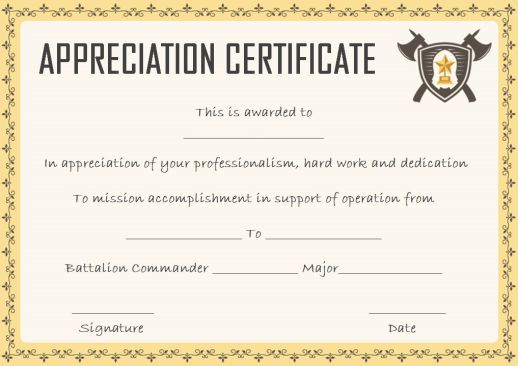 Army Certificate Of Appreciation Template from templatesumo.com