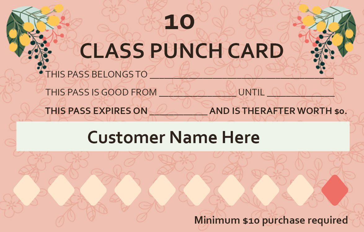 20+ Best Punch Card Templates for Small Businesses