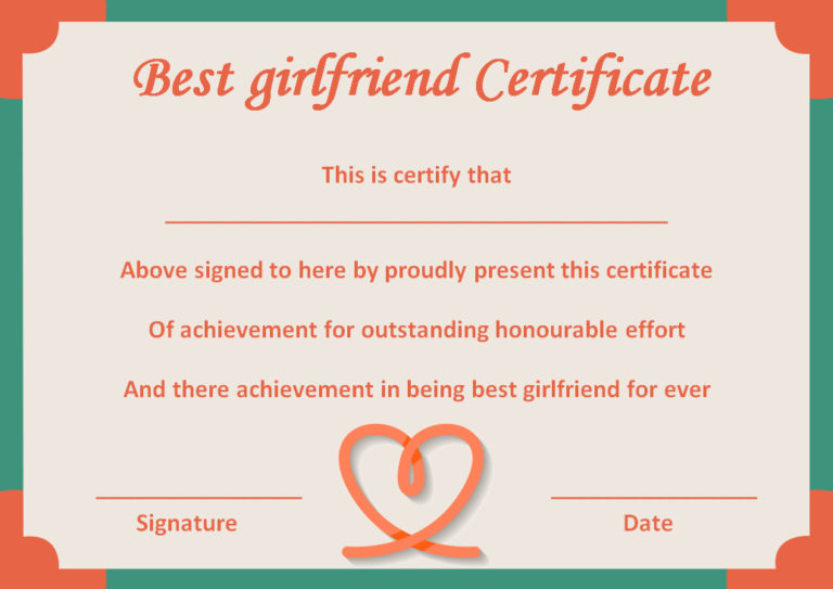 Surprise Your Girlfriend Using These 16  Best Girlfriend Certificate