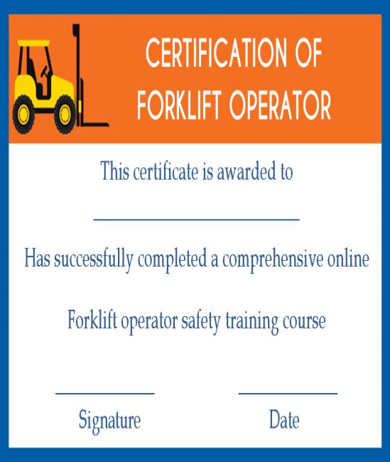 15 Forklift Certification Card Template For Training Providers Template Sumo