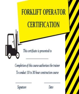 15+Forklift Certification Card Template For Training Providers ...