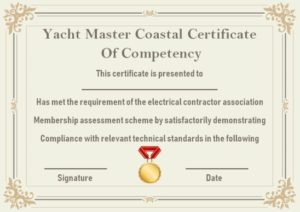 yachtmaster ocean certificate of competence