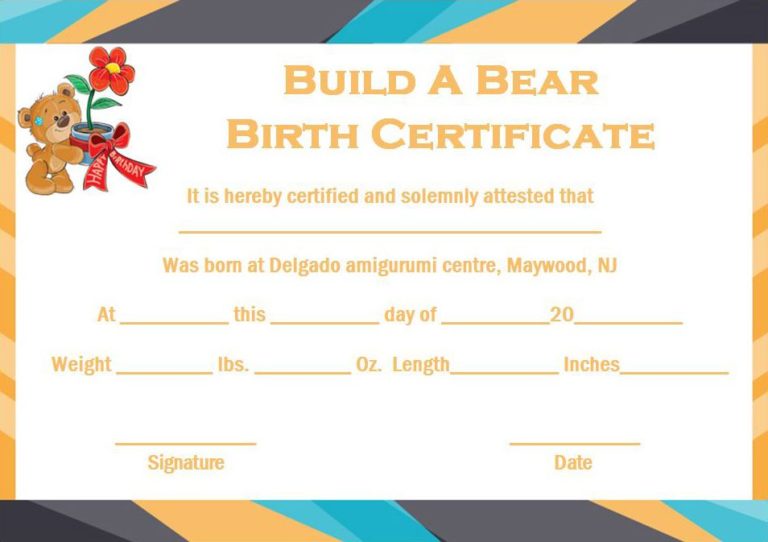 Build a Bear Certificate: 13 Best and Attractive Templates Ready to
