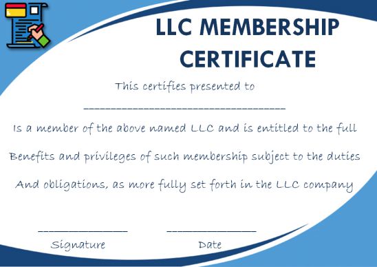 Llc Membership Certificate Template Free from templatesumo.com