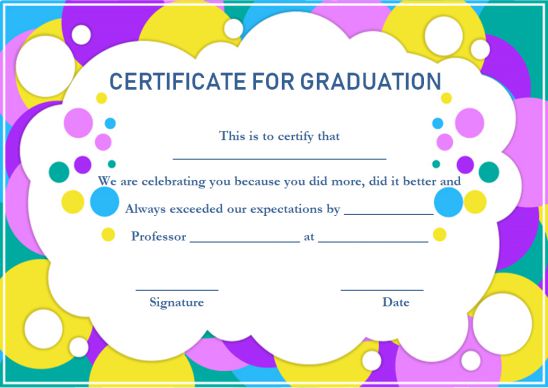Certificate For Graduation