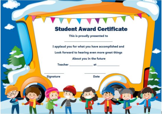Student Award Certificate Template
