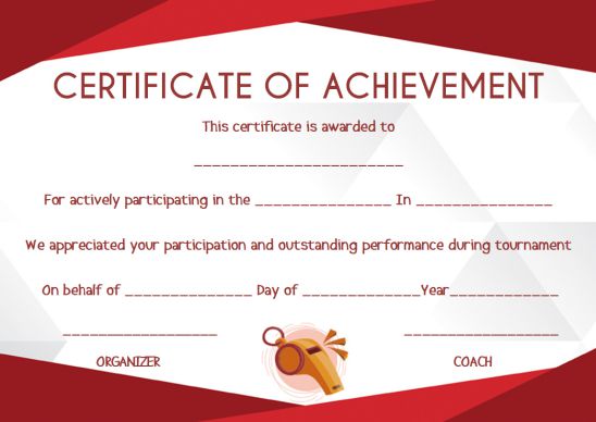 sports relief certificate template