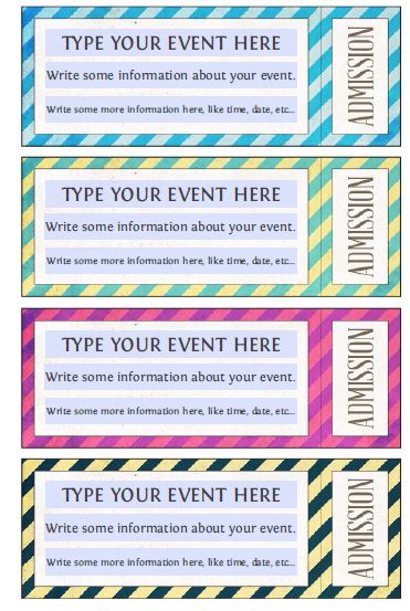 Blank Concert Ticket Template Free
