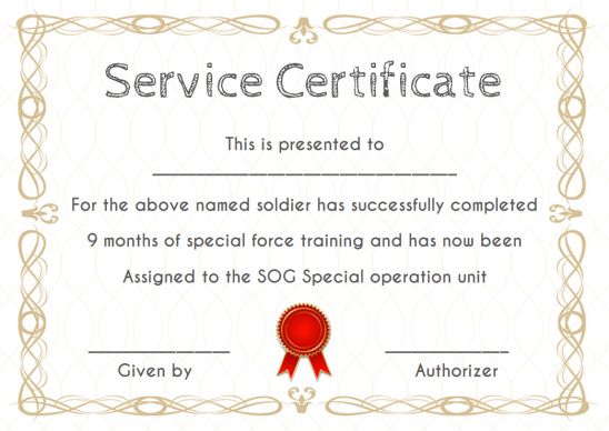 Certificate Of Appreciation For Long Service Template