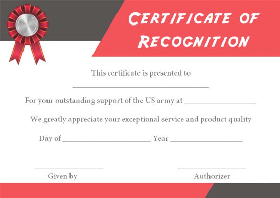 Certificate Of Volunteer Service Template