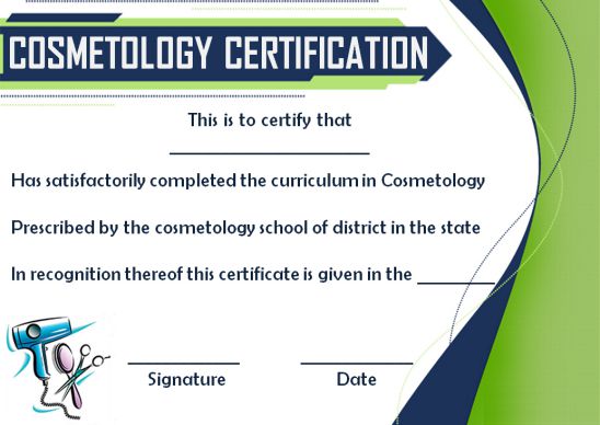 Cosmetology Certification