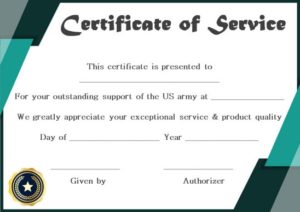 Certificate of Service: 20  Free Templates (Word  PDF) Template Sumo