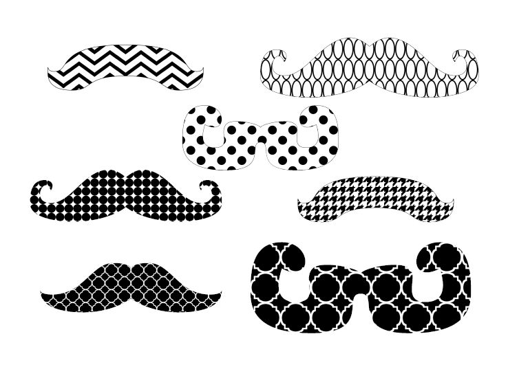 Photo Booth Mustache Template