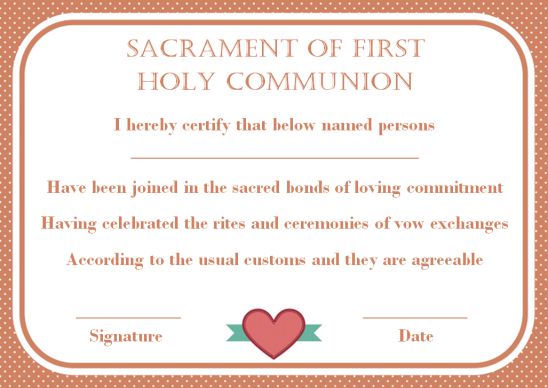 Sacrament Of First Holy Communion