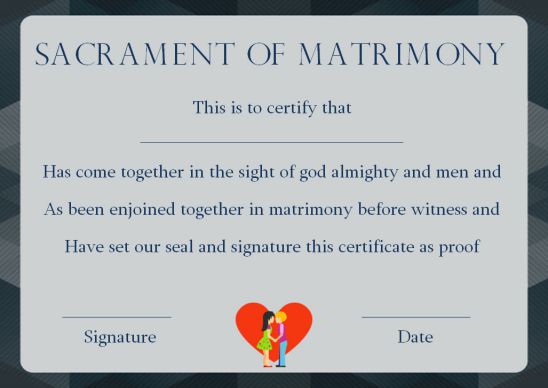 Sacrament Of Matrimony