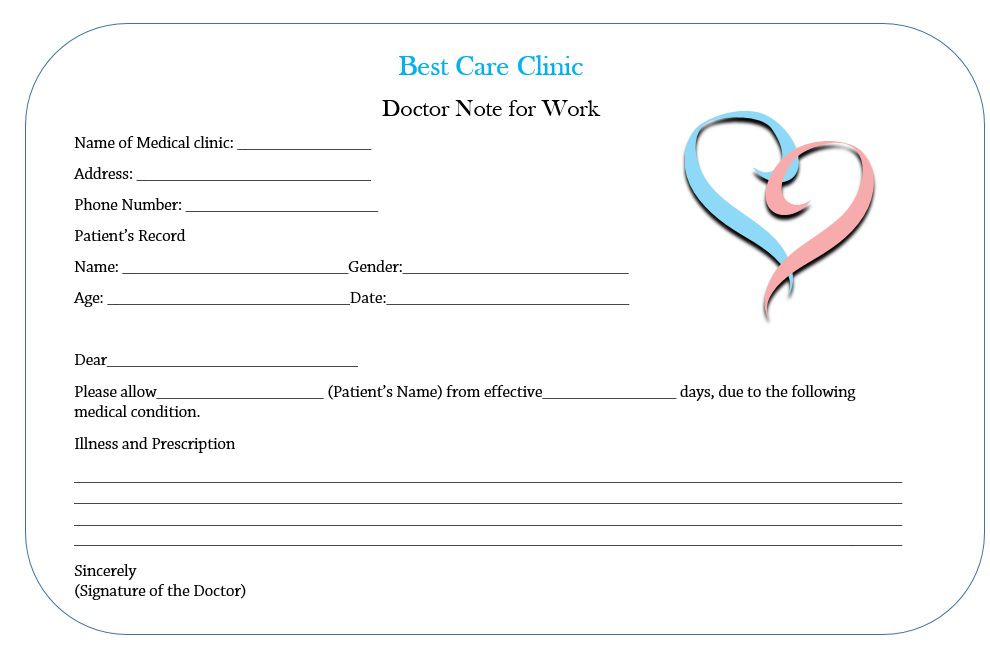 Doctor Note Template