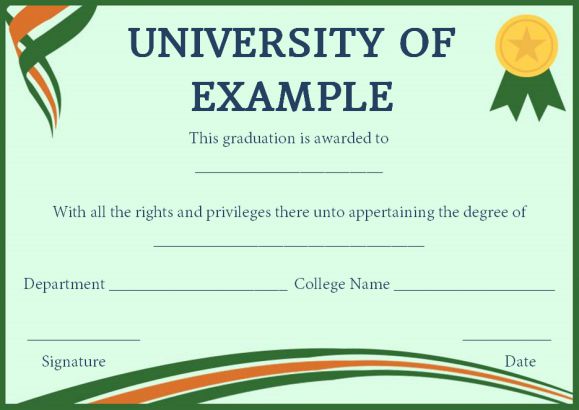 Doctorate degree certificate template