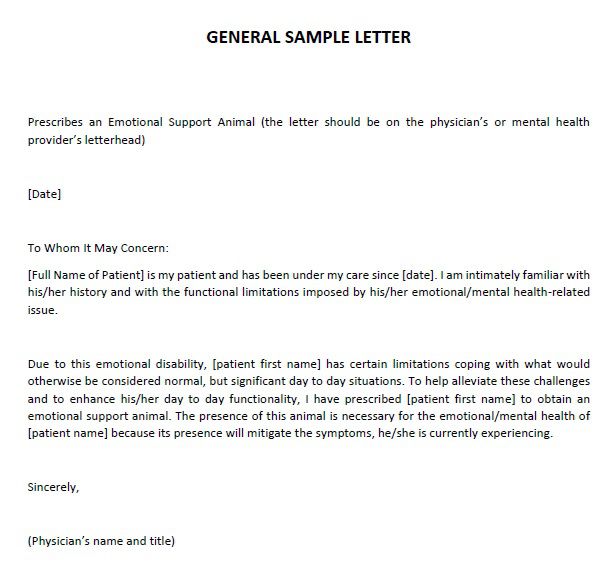 Doctor’s Note for a Service Dog Free Medical Necessity Templates and