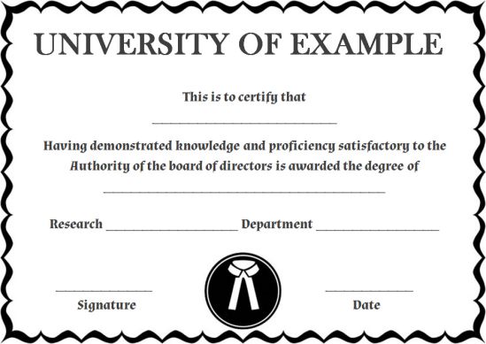 Fake law degree certificate template