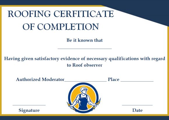 Roofing warranty certificate template free